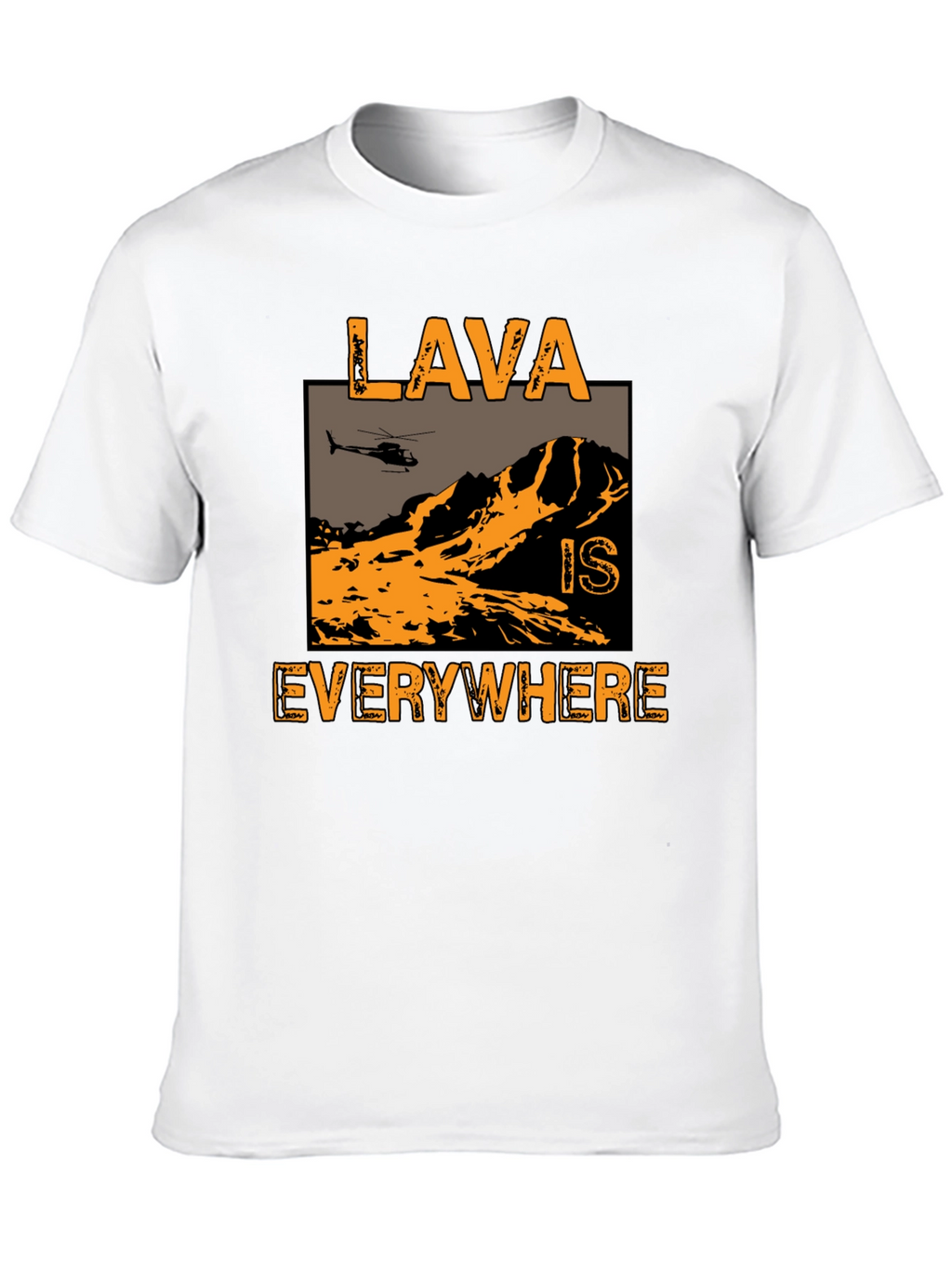 Lava is Everywhere Graphic T-Shirt - Black Cotton Blend