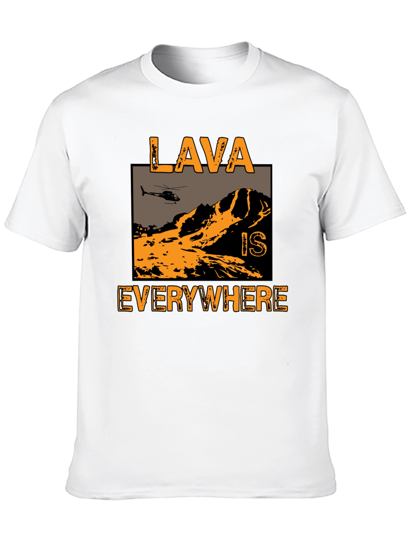 Lava is Everywhere Graphic T-Shirt - Black Cotton Blend