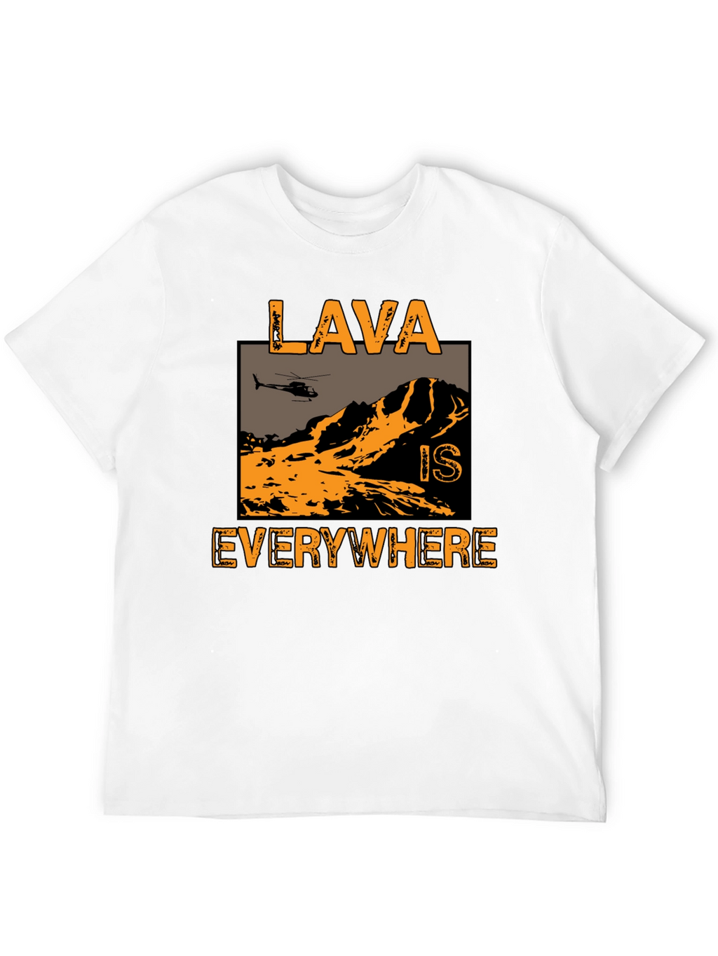 Lava is Everywhere Graphic T-Shirt - Black Cotton Blend