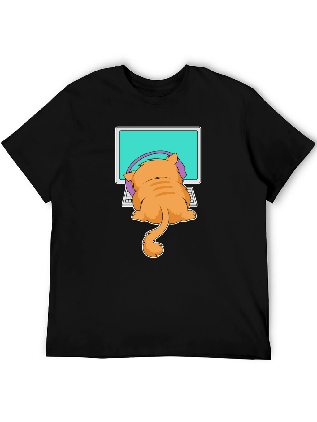 Cat Gamer T-Shirt - Funny Kitten Computer Tee