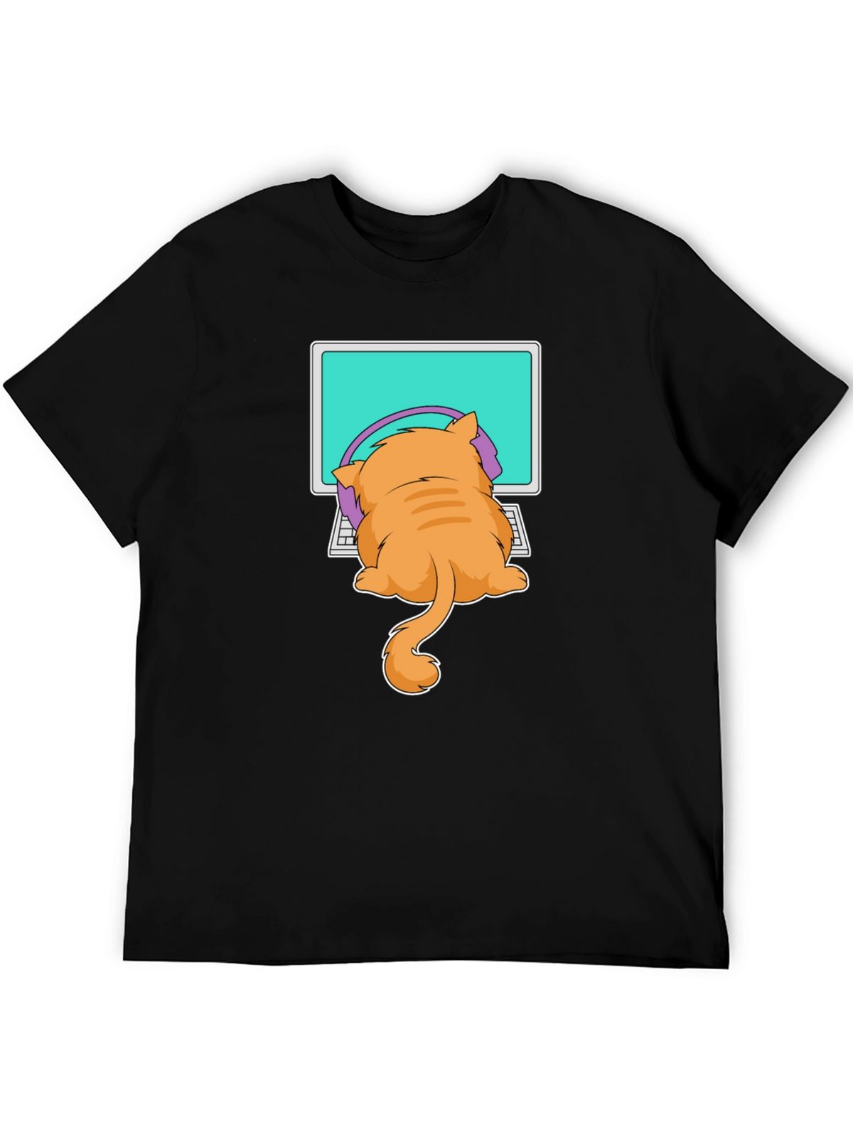 Cat Gamer T-Shirt - Funny Kitten Computer Tee