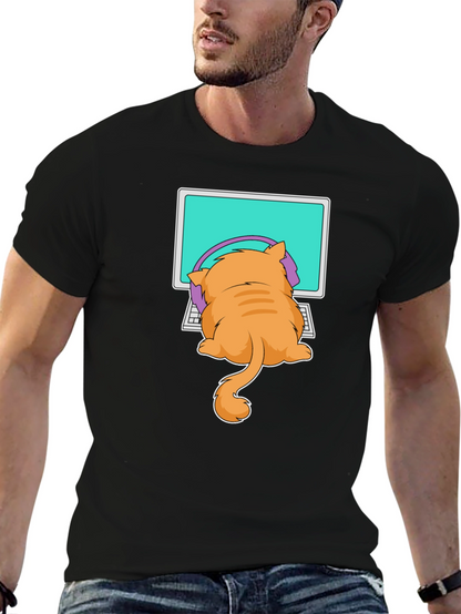Cat Gamer T-Shirt - Funny Kitten Computer Tee