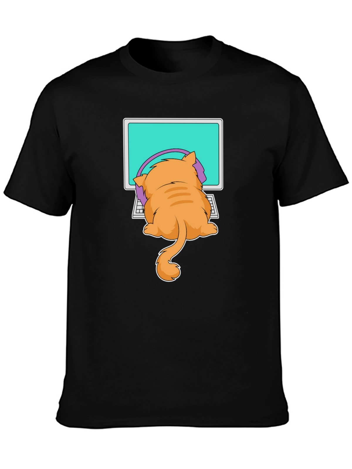 Cat Gamer T-Shirt - Funny Kitten Computer Tee