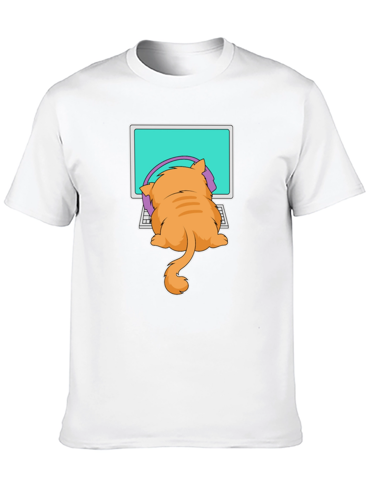 Cat Gamer T-Shirt - Funny Kitten Computer Tee