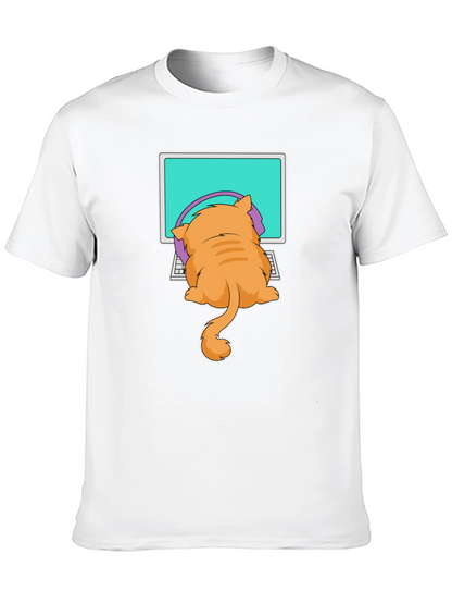 Cat Gamer T-Shirt - Funny Kitten Computer Tee