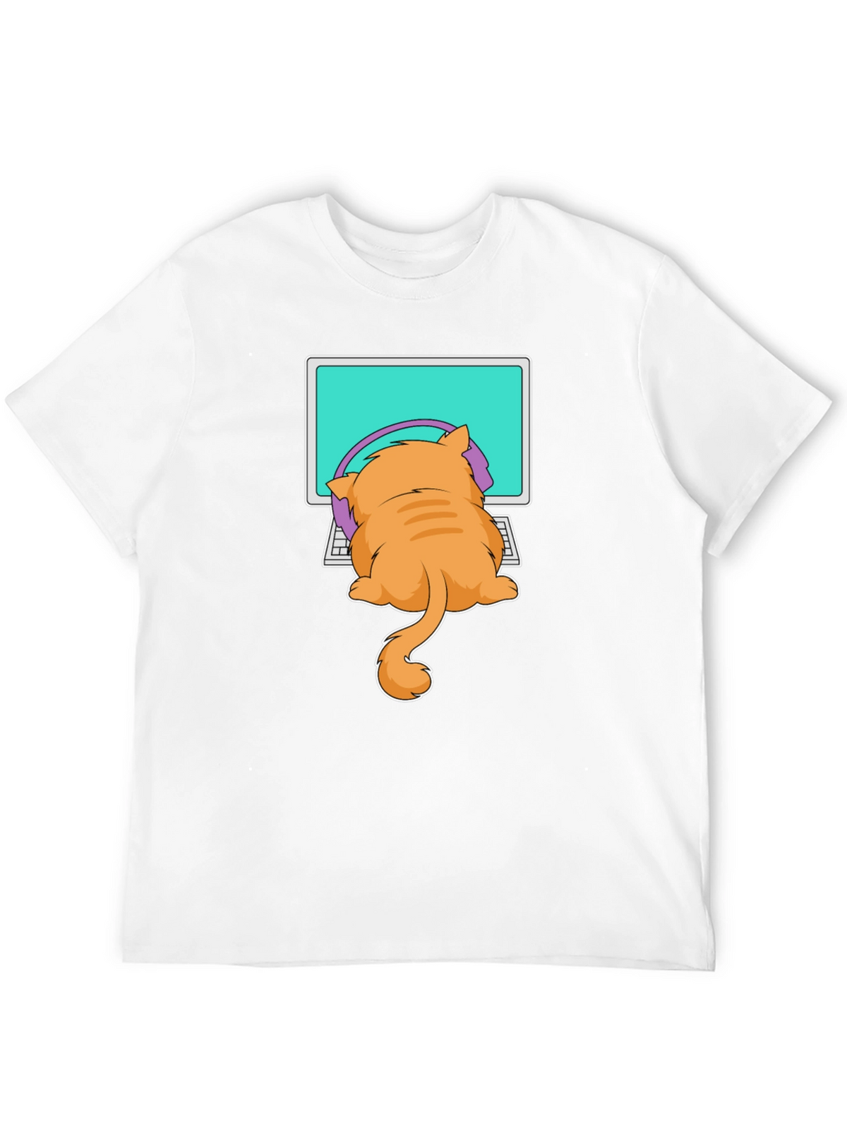 Cat Gamer T-Shirt - Funny Kitten Computer Tee
