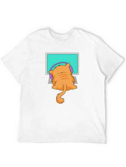 Cat Gamer T-Shirt - Funny Kitten Computer Tee