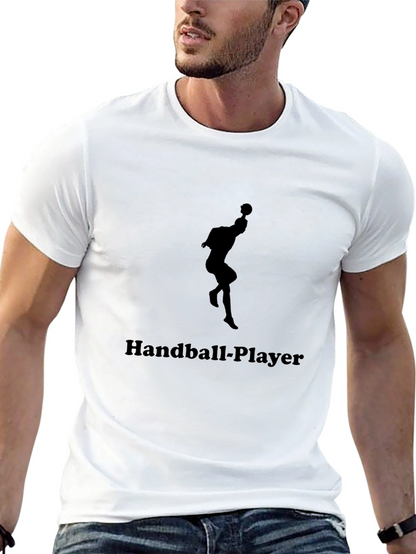 Handball Player Graphic Tee - Black