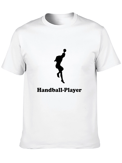 Handball Player Graphic Tee - Black