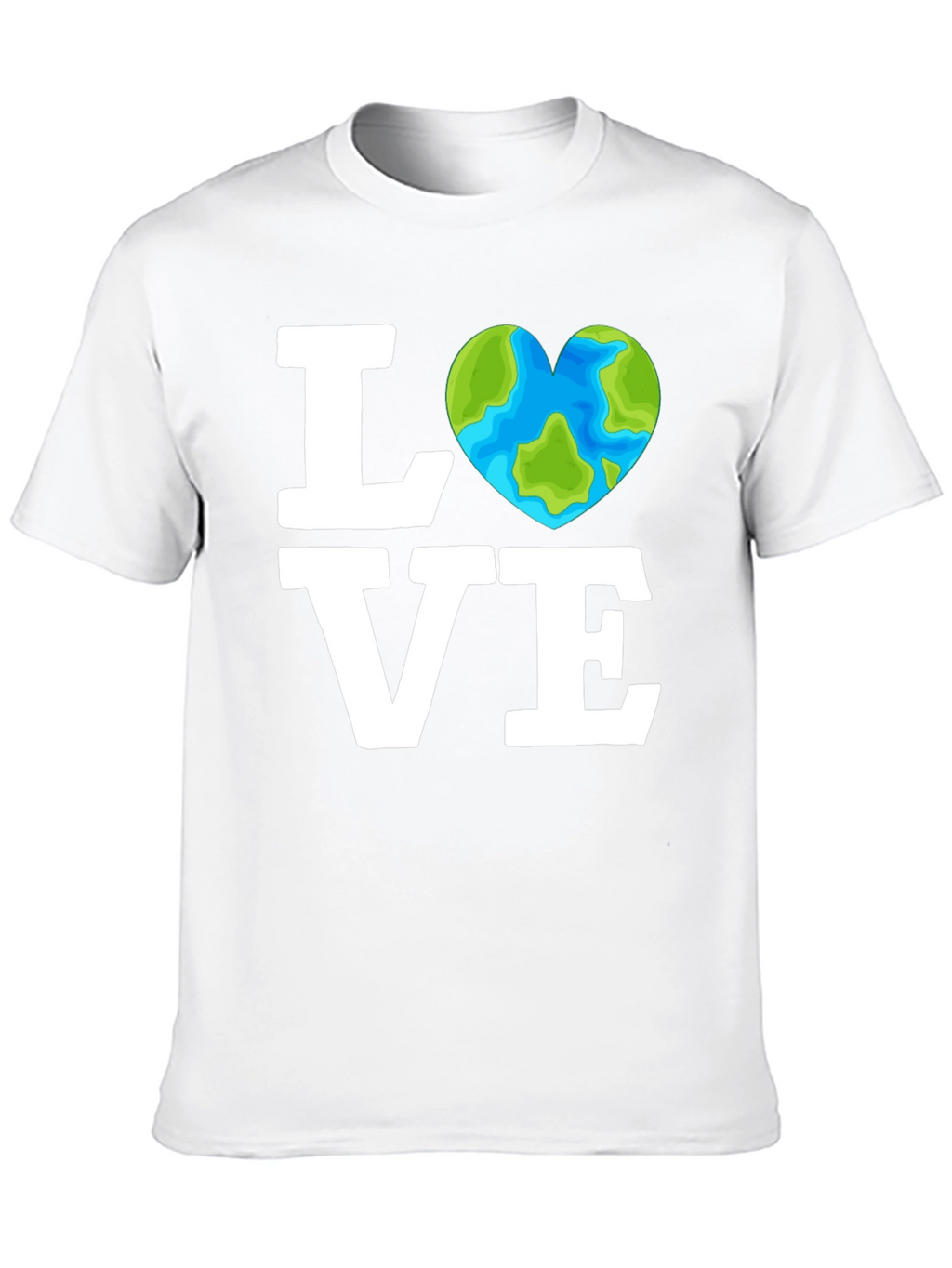 Love the Earth Tee - Heart Globe Graphic T-Shirt