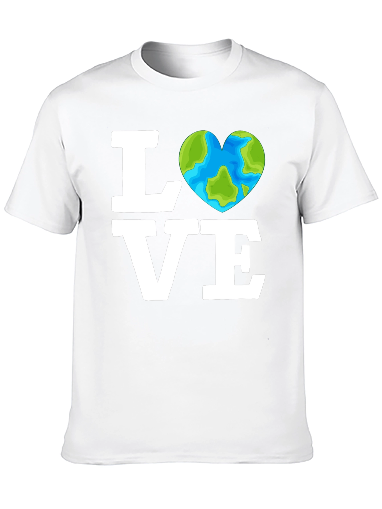 Love the Earth Tee - Heart Globe Graphic T-Shirt