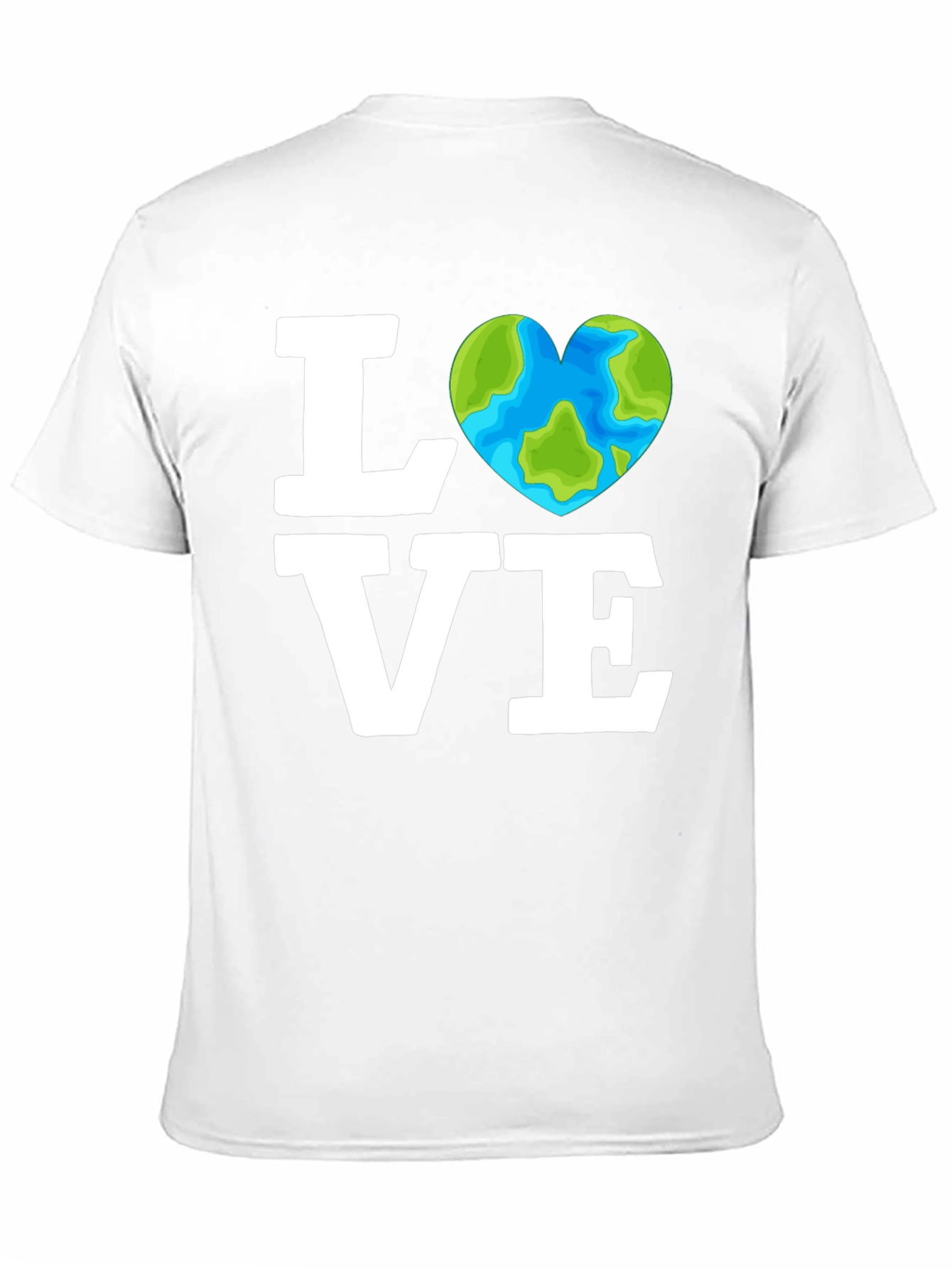 Love the Earth Tee - Heart Globe Graphic T-Shirt