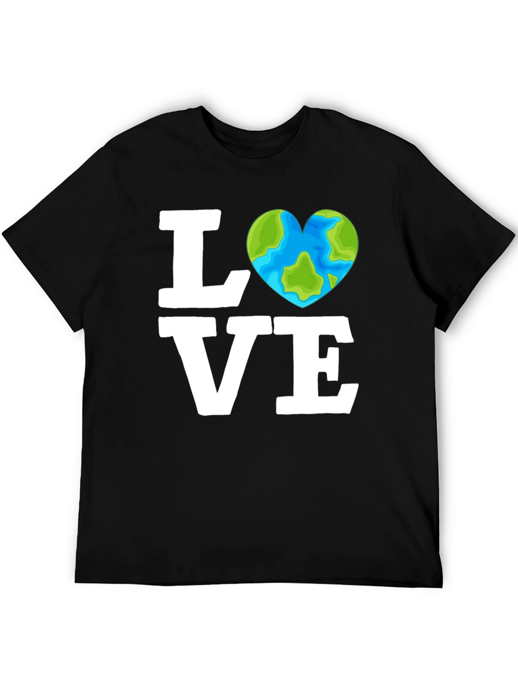 Love the Earth Tee - Heart Globe Graphic T-Shirt