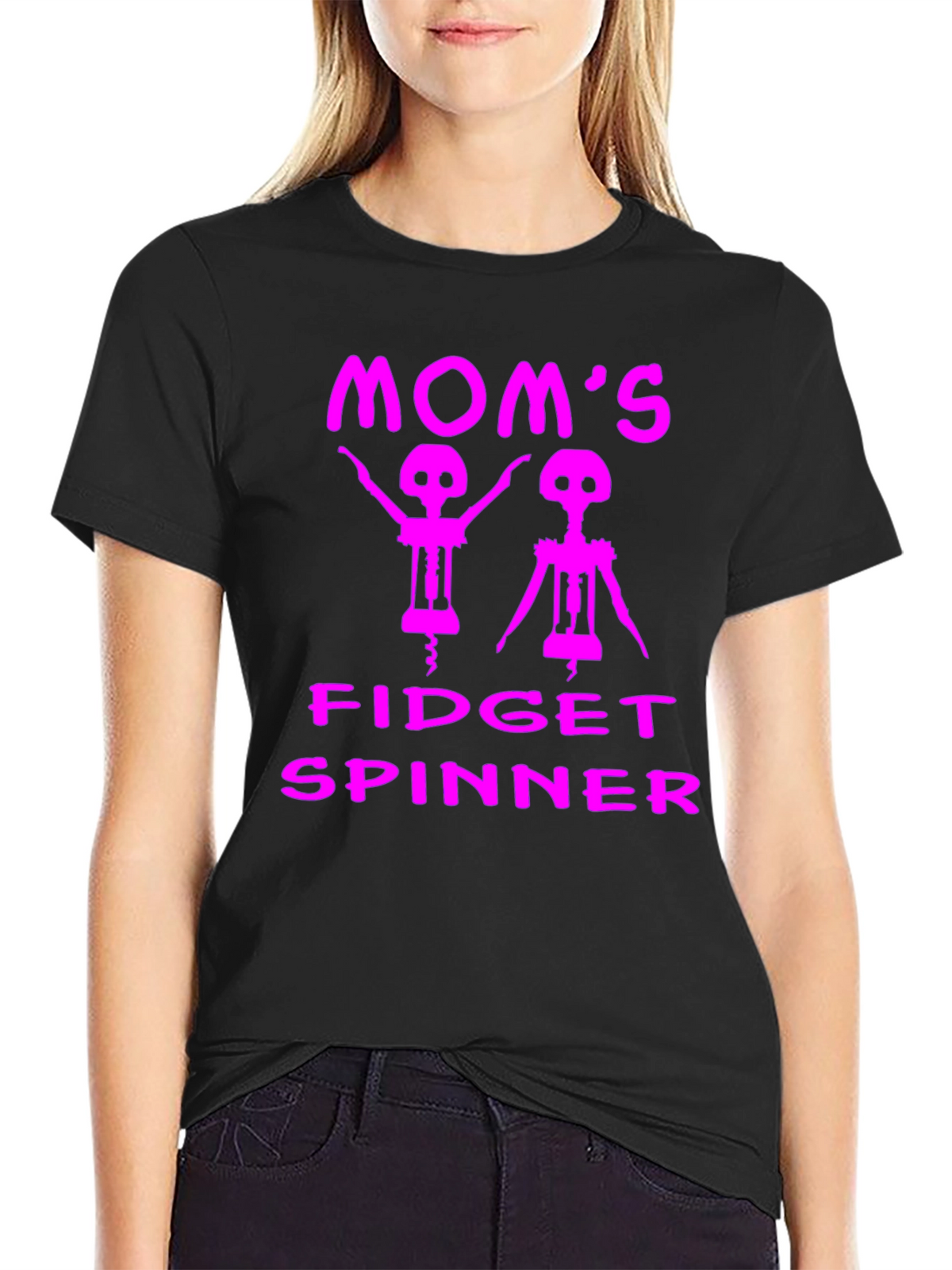 Moms Fidget Spinner Funny T-Shirt
