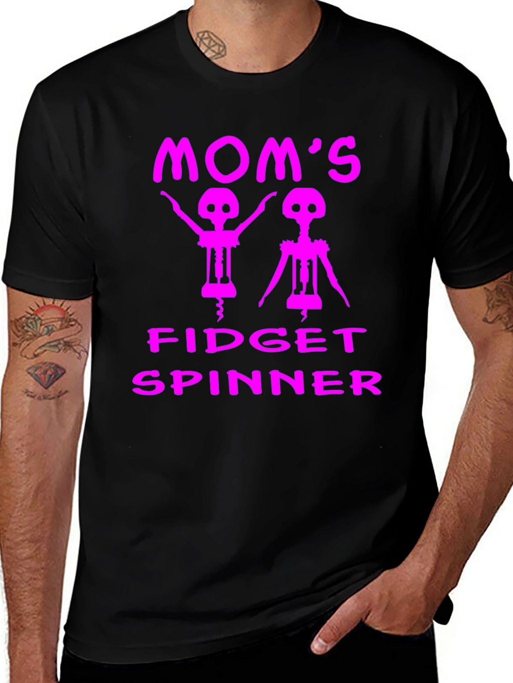 Moms Fidget Spinner Funny T-Shirt