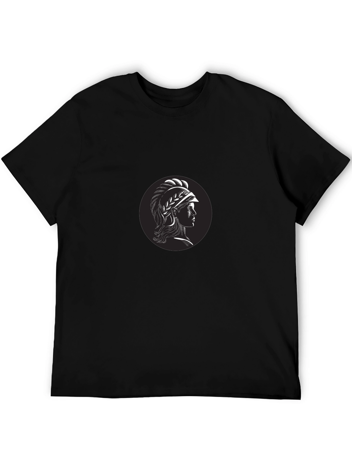Spartan Warrior Graphic T-Shirt - Black