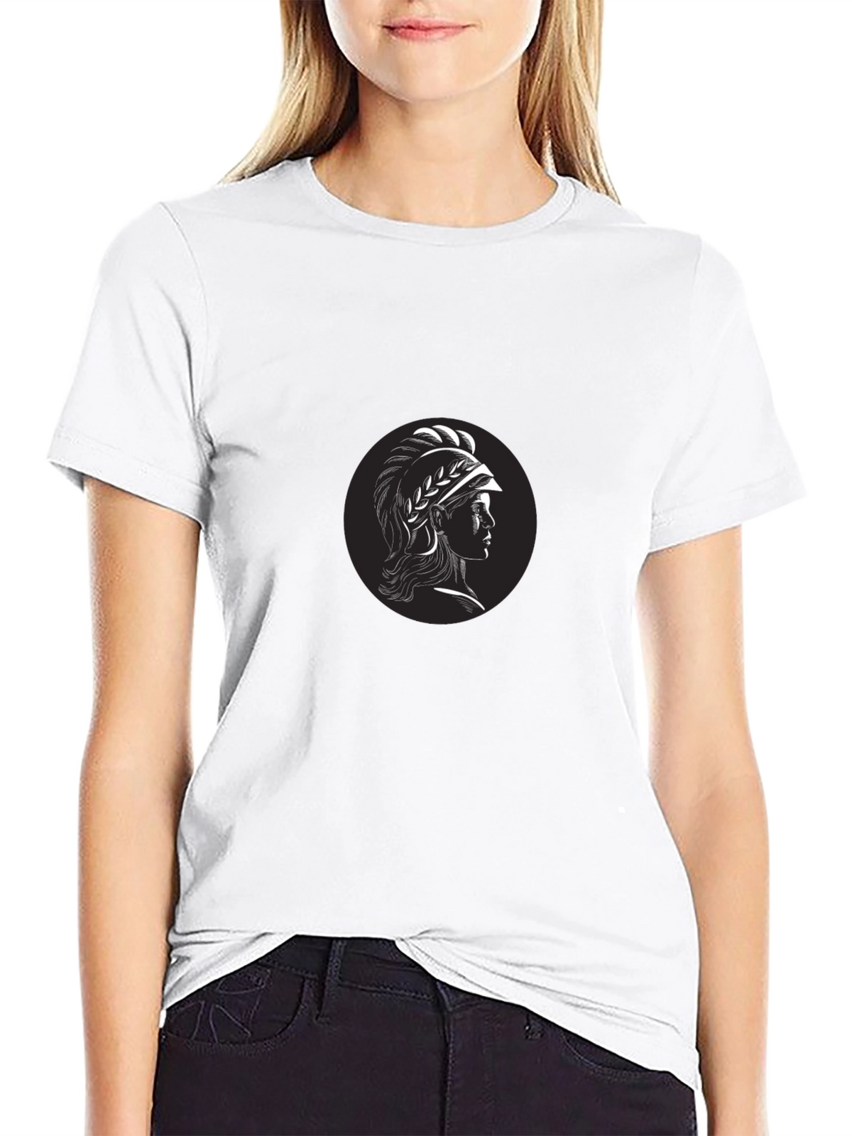Spartan Warrior Graphic T-Shirt - Black