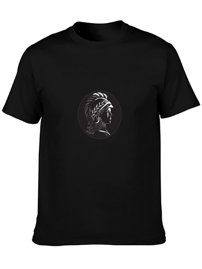 Spartan Warrior Graphic T-Shirt - Black