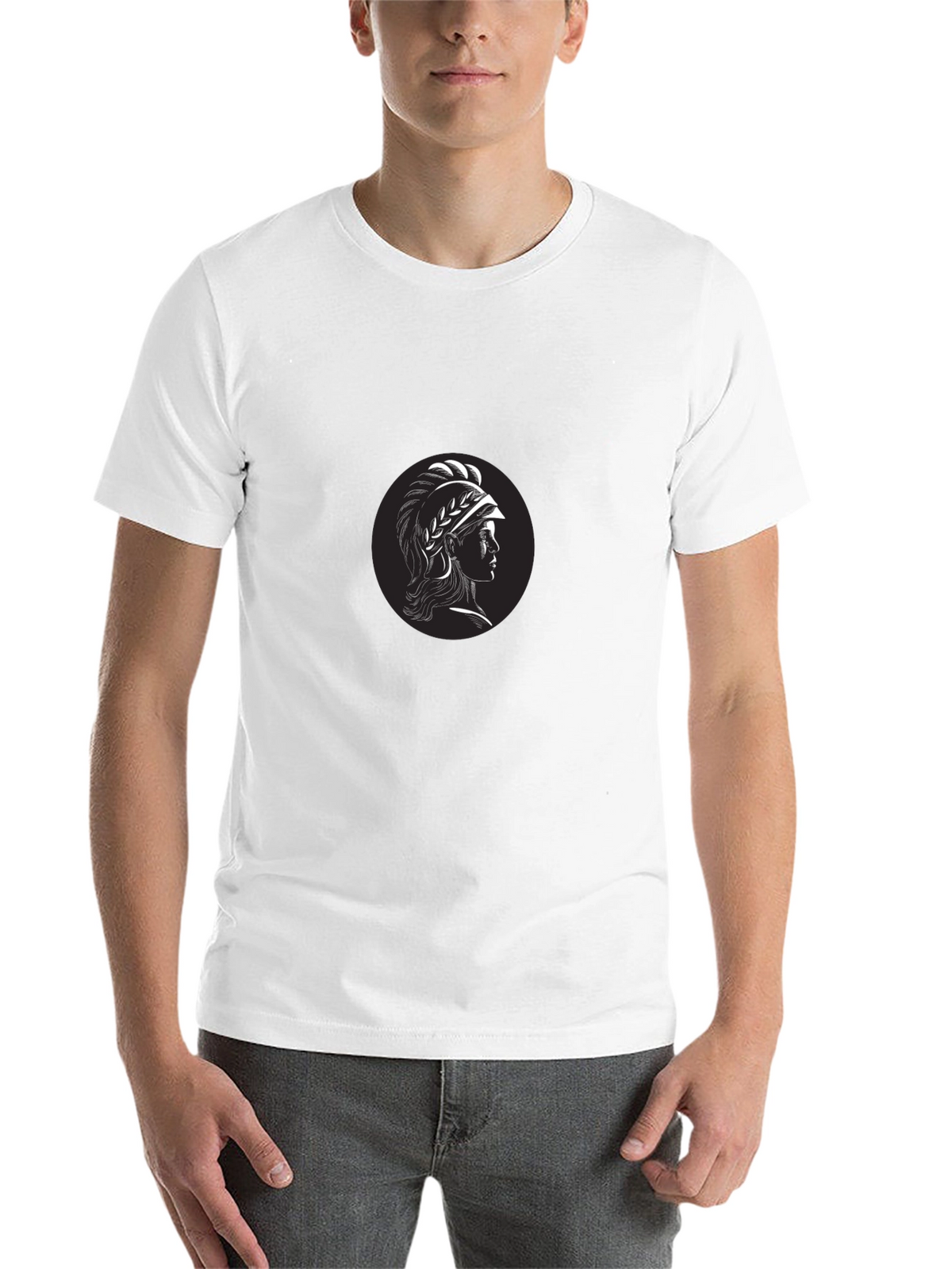 Spartan Warrior Graphic T-Shirt - Black