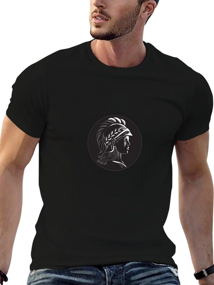 Spartan Warrior Graphic T-Shirt - Black