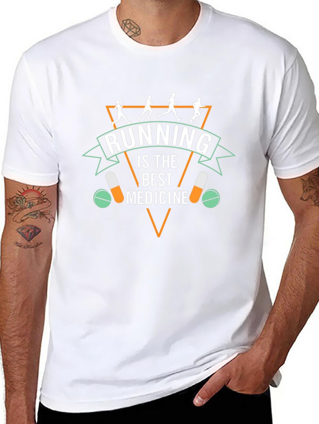 Running is the Best Medicine Graphic Tee