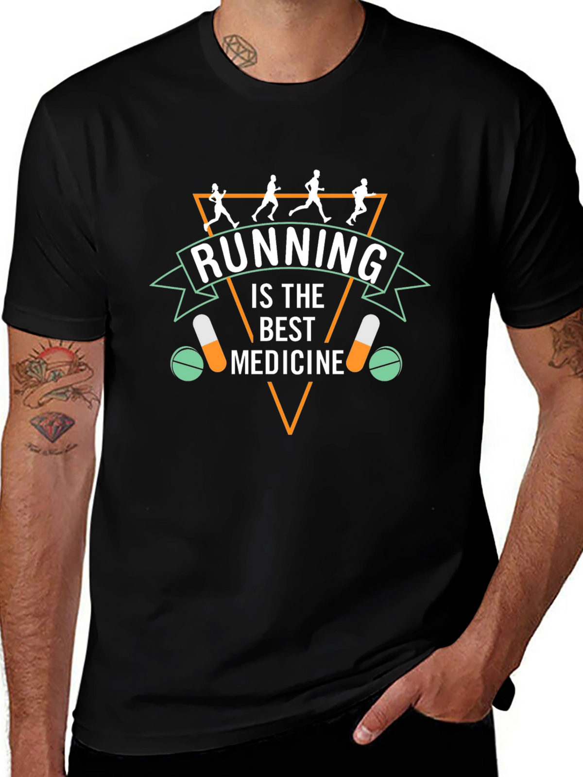 Running is the Best Medicine Graphic Tee