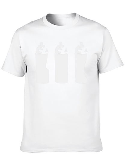 Spray Paint Graphic Tee - Black Cotton T-Shirt