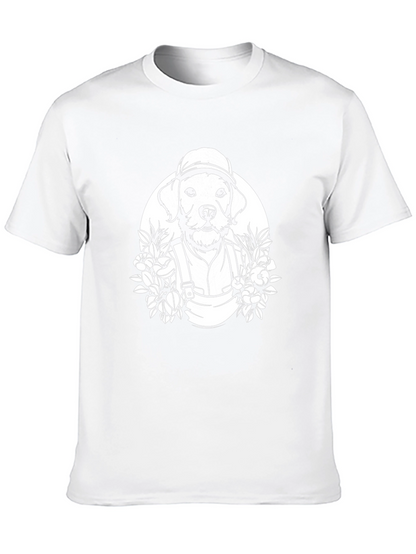Dog Gardener Graphic T-Shirt - Black Cotton Tee