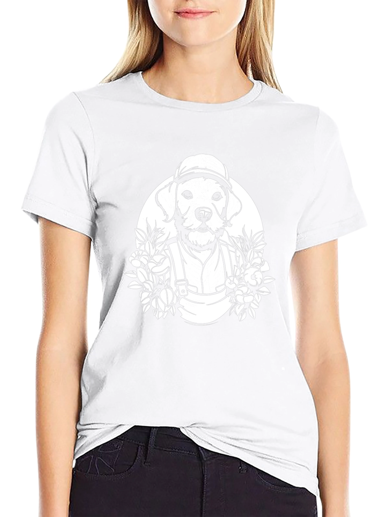 Dog Gardener Graphic T-Shirt - Black Cotton Tee