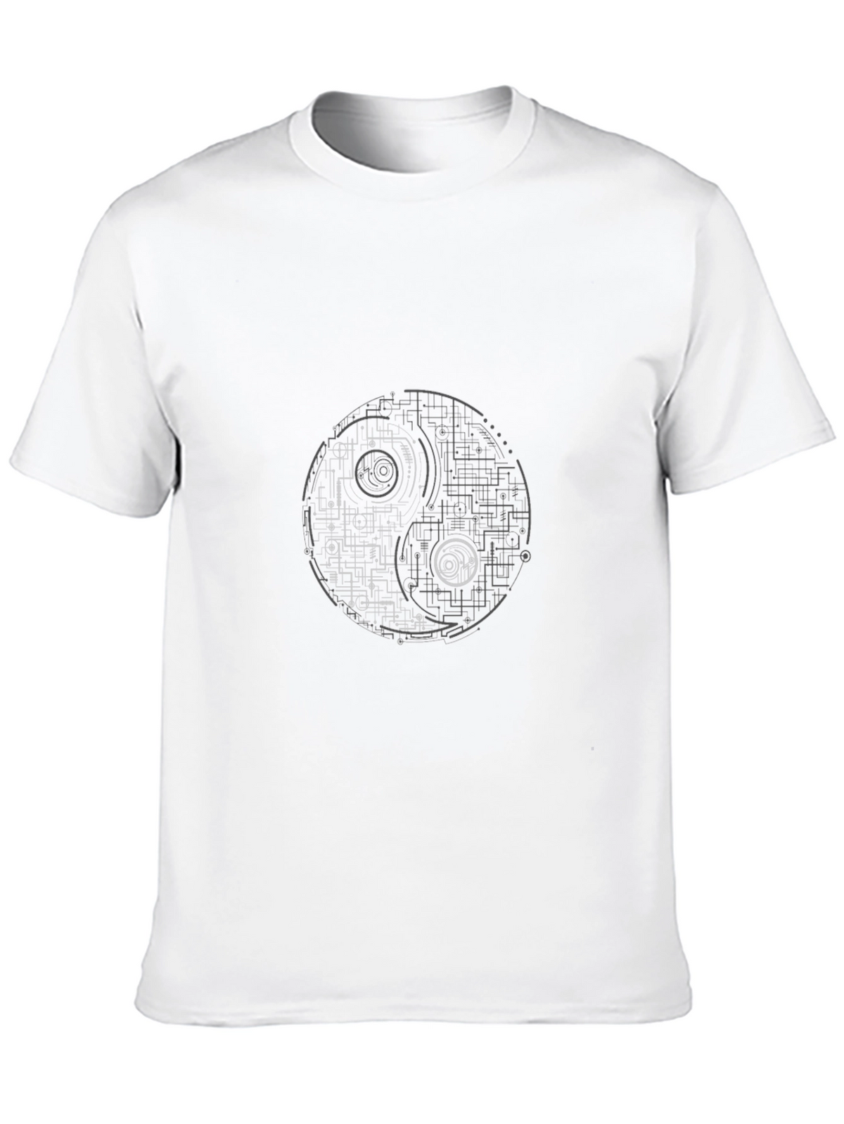 Tech Yin Yang Graphic T-Shirt
