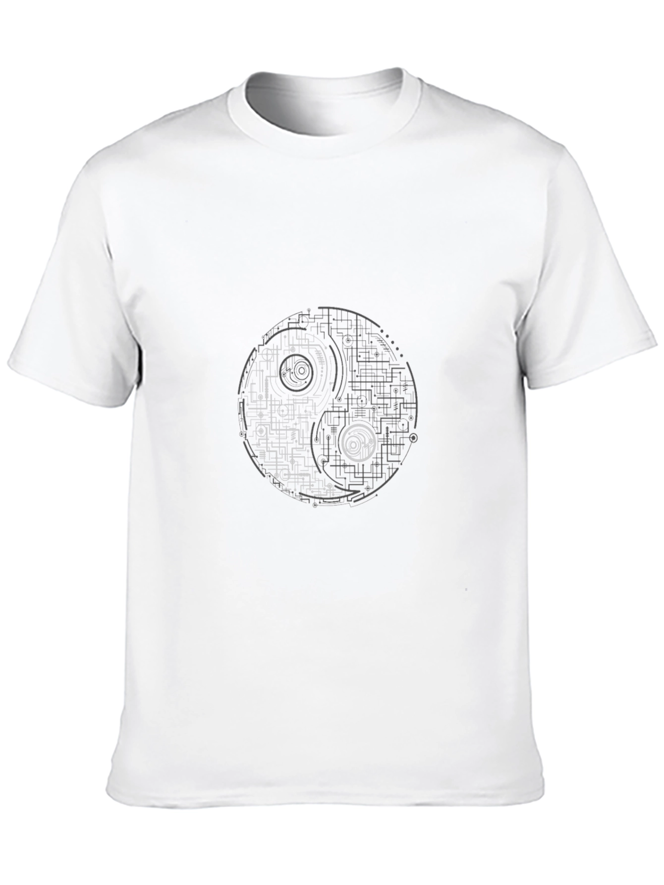 Tech Yin Yang Graphic T-Shirt