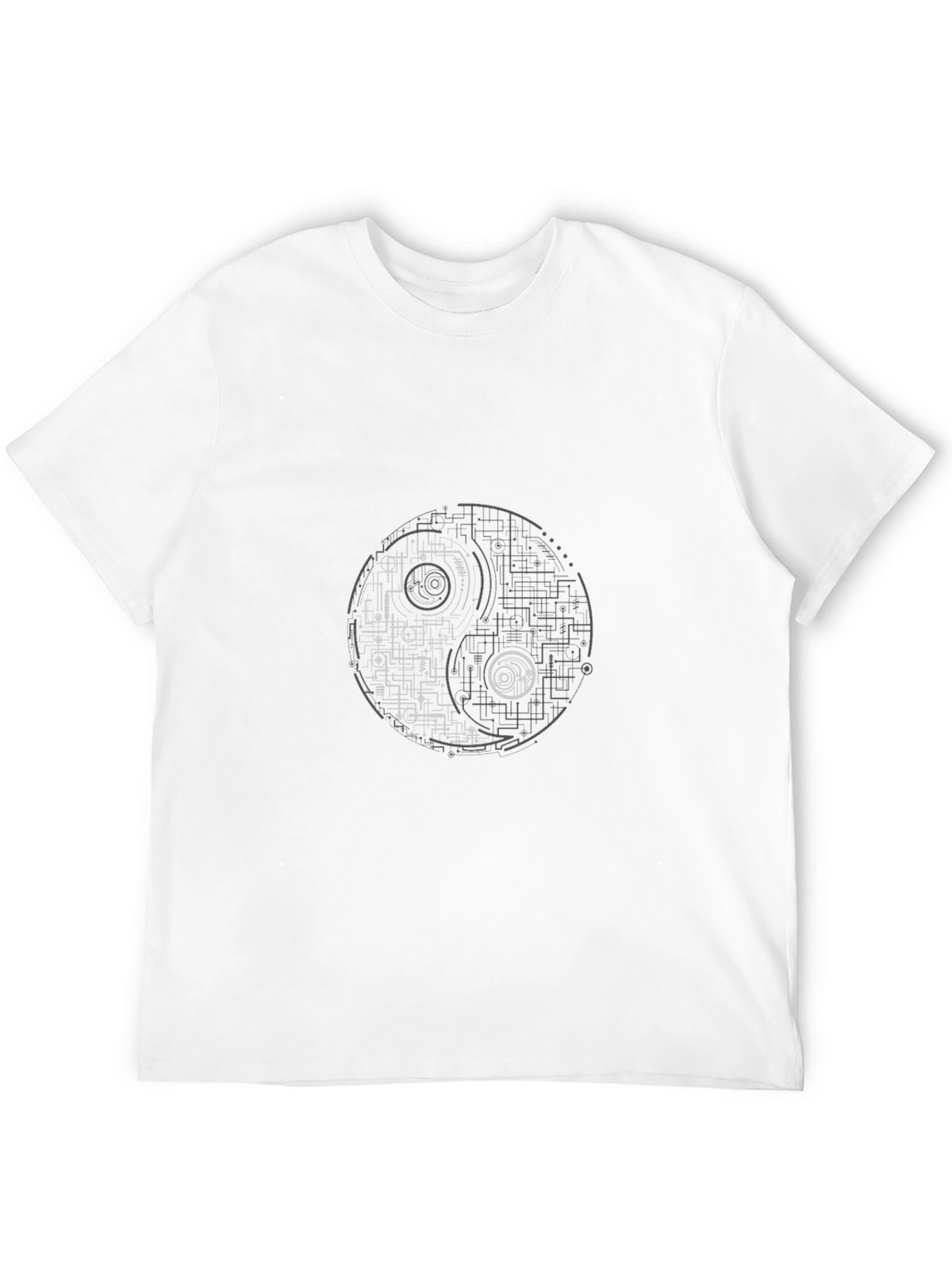 Tech Yin Yang Graphic T-Shirt