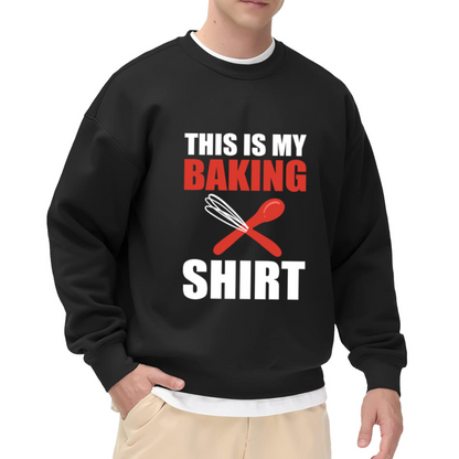 This Is My Baking Shirt Sweatshirt | Whisk And Spoon Graphic Crewneck, Funny Baker Pullover Top, Baking Gift for Bakers Women Men
