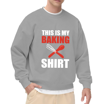 This Is My Baking Shirt Sweatshirt | Whisk And Spoon Graphic Crewneck, Funny Baker Pullover Top, Baking Gift for Bakers Women Men
