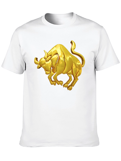 Golden Bull Graphic Black T-Shirt