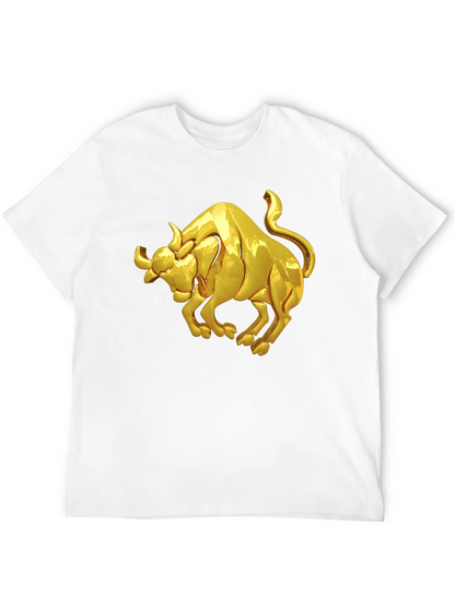 Golden Bull Graphic Black T-Shirt