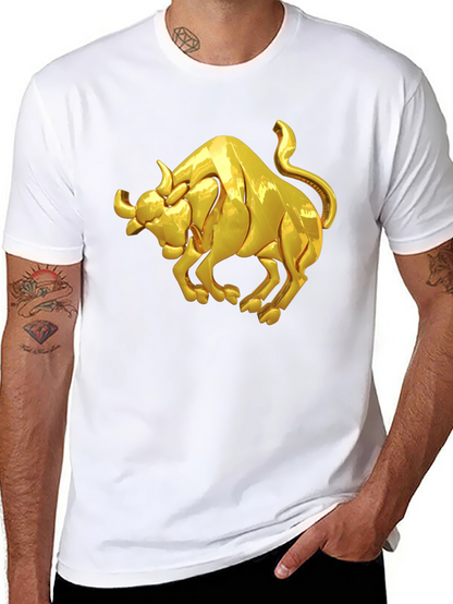 Golden Bull Graphic Black T-Shirt