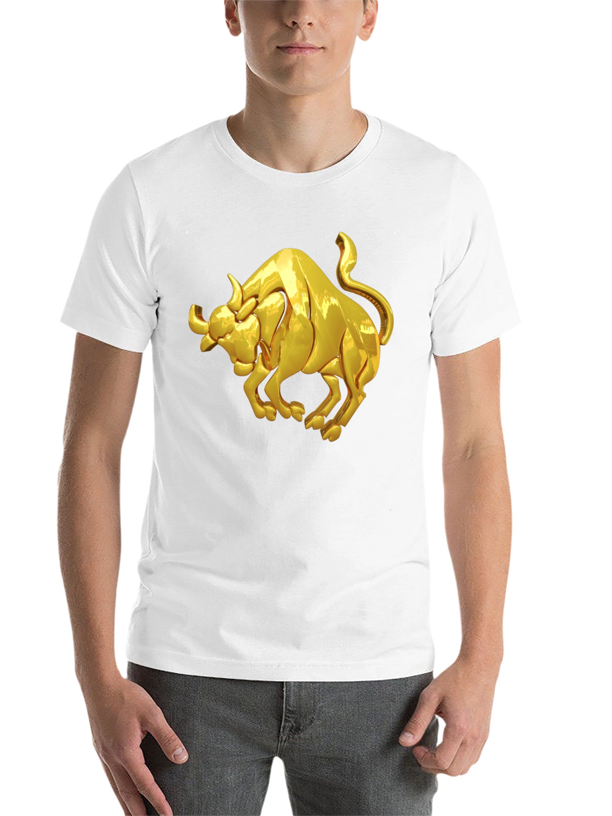 Golden Bull Graphic Black T-Shirt