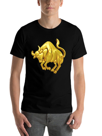 Golden Bull Graphic Black T-Shirt