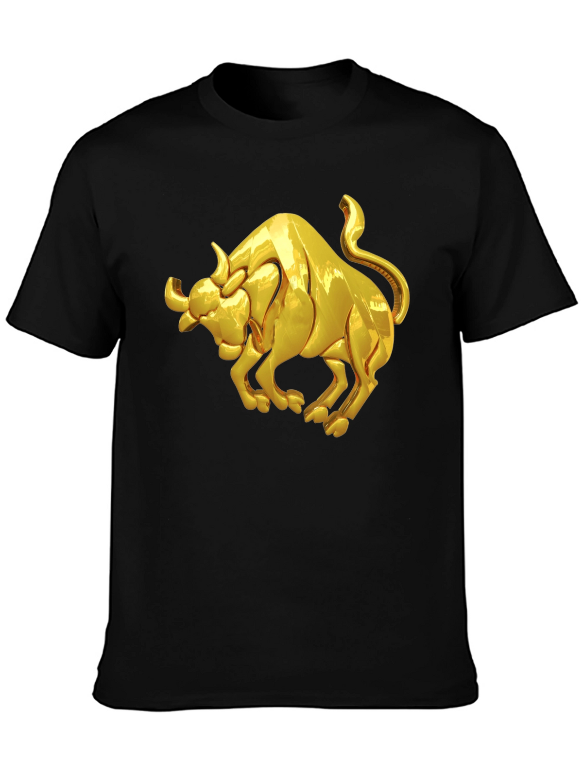 Golden Bull Graphic Black T-Shirt