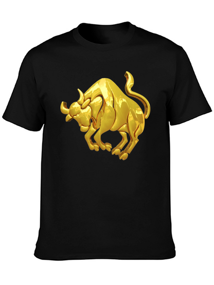 Golden Bull Graphic Black T-Shirt