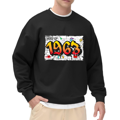 Best Of 1963 Graffiti Retro Crewneck Sweatshirt - Vintage 60s Nostalgia Birthday Gift Sweatshirt