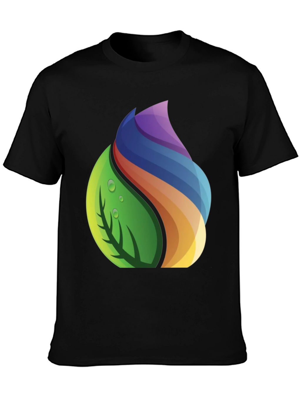 Nature Spectrum Graphic Tee - Soft Black Cotton