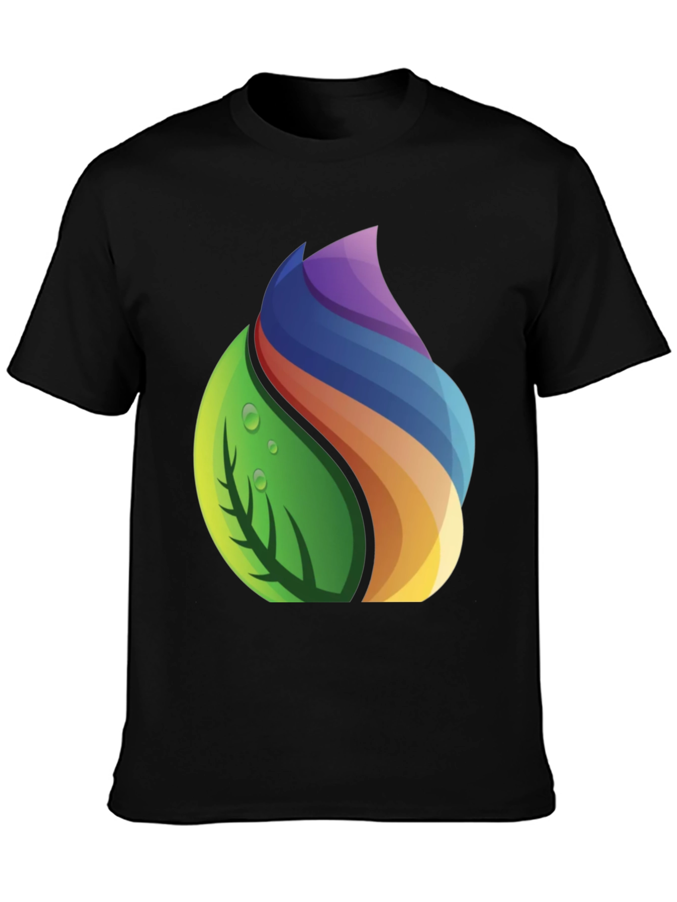 Nature Spectrum Graphic Tee - Soft Black Cotton