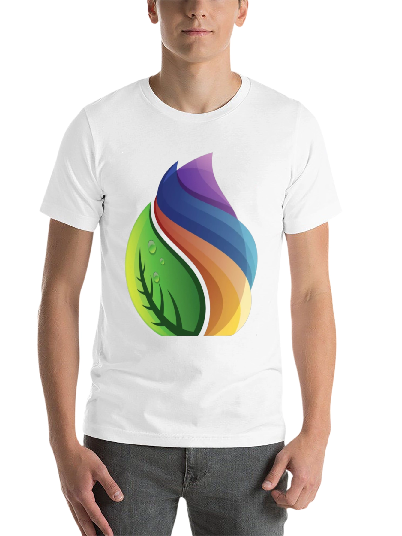 Nature Spectrum Graphic Tee - Soft Black Cotton