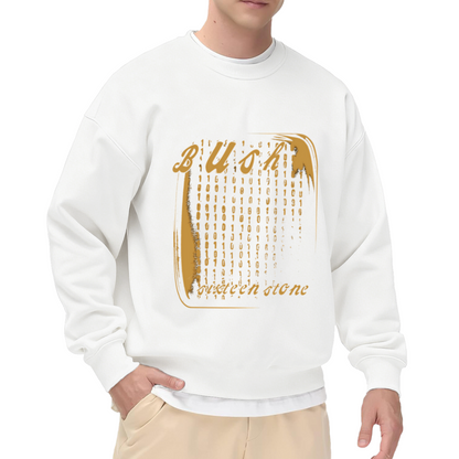 Bush Sixteen Stone Binary Crewneck Sweatshirt | Retro 90s Band Pullover, Vintage Distressed Tech Frame Graphic Top, Rock Music Gift