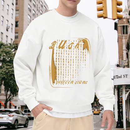 Bush Sixteen Stone Binary Crewneck Sweatshirt | Retro 90s Band Pullover, Vintage Distressed Tech Frame Graphic Top, Rock Music Gift
