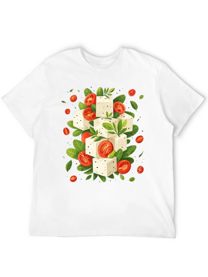 Feta & Tomato T-Shirt - Black Cotton Tee