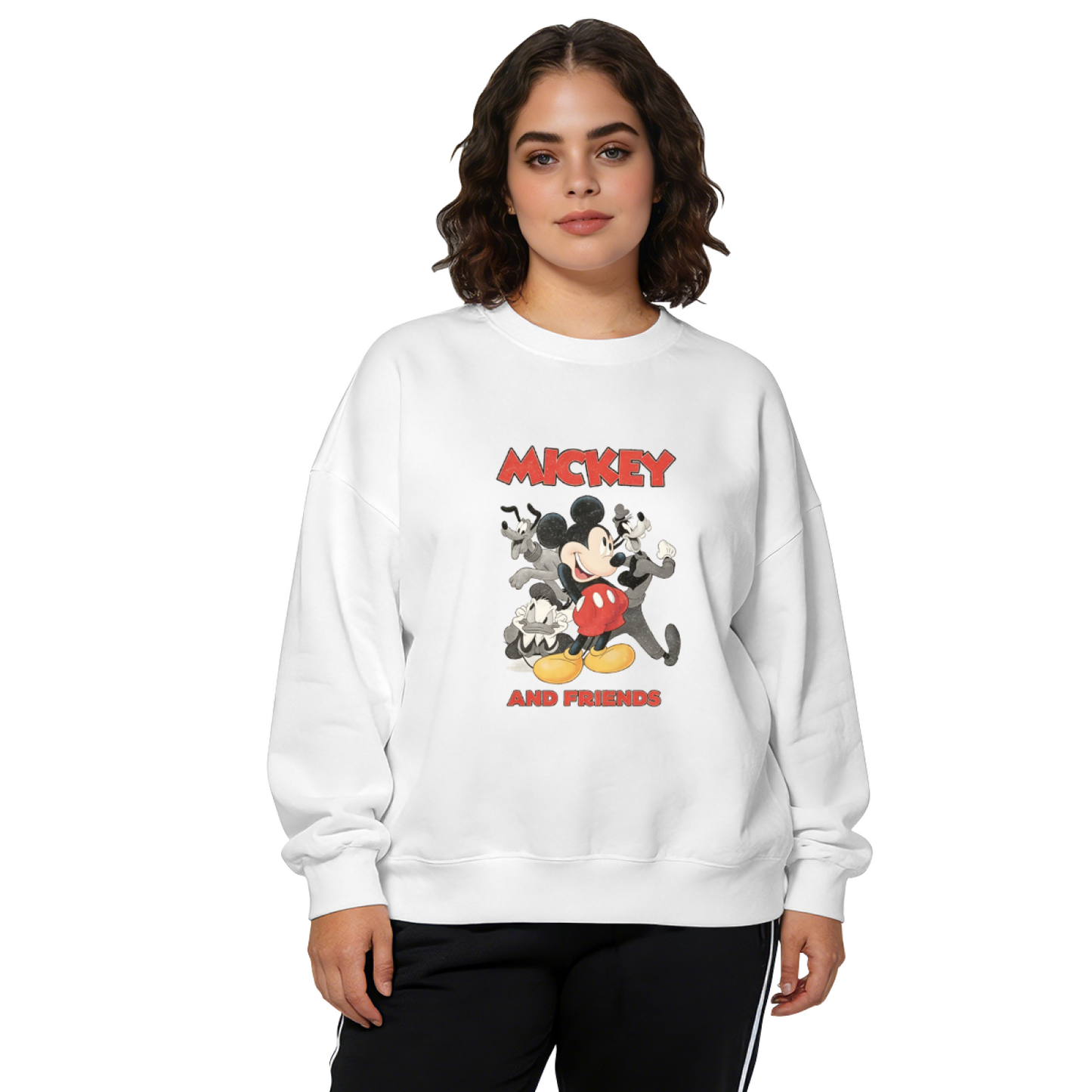 Vintage Mickey And Friends Nostalgia Crewneck SweatshirtDisney Sto...