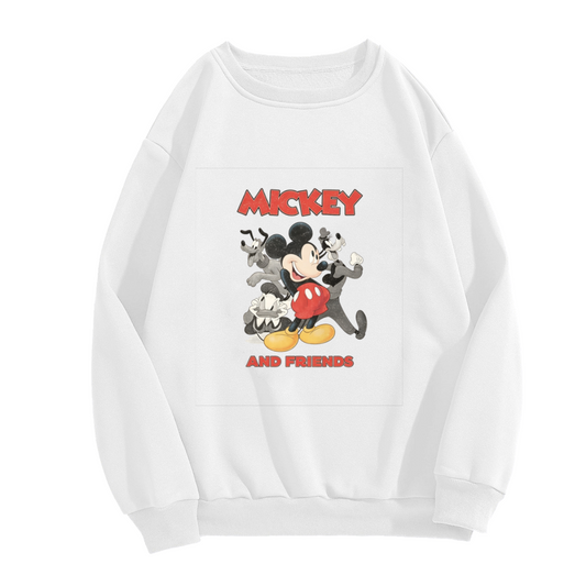 Vintage Mickey And Friends Nostalgia Crewneck SweatshirtDisney Sto...